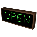 Signal-Tech 31125 TCL718GRR-202/12-24VDC "OPEN | CLOSED | FULL" Outdoor Blank-out LED Direct-view Sign