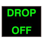 Signal-Tech 32375 PHX1418G-155/120-277VAC "DROP OFF" Outdoor Blank-out LED Backlit Sign