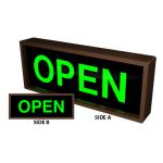 Signal-Tech 34097 PHX718DGG-180/120-277VAC "OPEN | OPEN" Outdoor Blank-out LED Backlit Sign