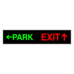 Signal-Tech 34528 PHX734GR-A183/120-277VAC "PARK w/Left Arrow | EXIT w/Up Arrow" Outdoor Blank-out LED Backlit Sign