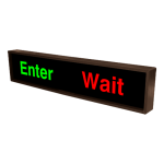 Signal-Tech 35139 PHX734GR-835/120-277VAC "Enter | Wait" Outdoor Blank-out LED Backlit Sign