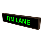 Signal-Tech 35256 PHX734G-I823/120-277VAC "ITM LANE" Outdoor Blank-out LED Backlit Sign
