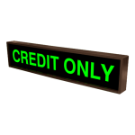 Signal-Tech 35590 PHX734G-C316/120-277VAC "CREDIT ONLY" Outdoor Blank-out LED Backlit Sign