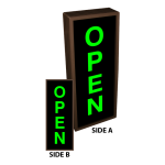 Signal-Tech 36723 PHX187DGG-180/120-277VAC "OPEN | OPEN" Outdoor Blank-out LED Backlit Sign