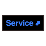 Signal-Tech 37138 PHX718B-J421/120-277VAC "Service w/Up Right Arrow" Outdoor Blank-out LED Backlit Sign