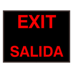Signal-Tech 37552 PHX1418RR-J559/120-277VAC "EXIT | SALIDA" Outdoor Blank-out LED Backlit Sign