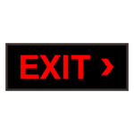 Signal-Tech 37648 PHX718R-F748/120-277VAC "EXIT w/Right Arrow" Outdoor Blank-out LED Backlit Sign