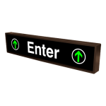 Signal-Tech 37696 PHX734W-H738G/120-277VAC "Up Arrow Enter Up Arrow" Outdoor Blank-out LED Backlit Sign