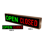Signal-Tech 37890 PHX734DGRGR-100/120-277VAC "OPEN | CLOSED | OPEN | CLOSED" Outdoor Blank-out LED Backlit Sign