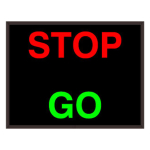 Signal-Tech 37973 PHX1418RG-A203/120-277VAC "STOP | GO" Outdoor Blank-out LED Backlit Sign