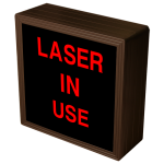 Signal-Tech 38638 SBL77R-193/120-277VAC "LASER IN USE" Indoor Blank-out LED Backlit Sign