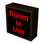 Signal-Tech 38639 SBL77R-A209/120-277VAC "Room In Use" Indoor Blank-out LED Backlit Sign