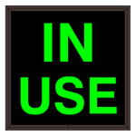 Signal-Tech 38645 SBL77G-195/120-277VAC "IN USE" Indoor Blank-out LED Backlit Sign