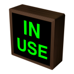 Signal-Tech 38645 SBL77G-195/120-277VAC "IN USE" Indoor Blank-out LED Backlit Sign