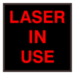 Signal-Tech 38657 SBL1212R-193/120-277VAC "LASER IN USE" Indoor Blank-out LED Backlit Sign