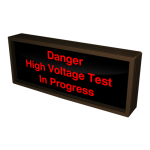 Signal-Tech 38666 SBL718R-C224/120-277VAC "Danger High Voltage Test In Progress" Indoor Blank-out LED Backlit Sign