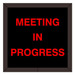 Signal-Tech 38674 SBL77R-A267/120-277VAC "MEETING IN PROGRESS" Indoor Blank-out LED Backlit Sign