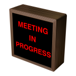 Signal-Tech 38674 SBL77R-A267/120-277VAC "MEETING IN PROGRESS" Indoor Blank-out LED Backlit Sign