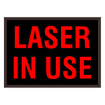 Signal-Tech 38675 SBL811R-193/120-277VAC "LASER IN USE" Indoor Blank-out LED Backlit Sign