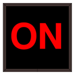 Signal-Tech 38691 SBL77R-E376/120-277VAC "ON" Indoor Blank-out LED Backlit Sign
