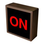 Signal-Tech 38691 SBL77R-E376/120-277VAC "ON" Indoor Blank-out LED Backlit Sign