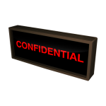 Signal-Tech 38692 SBL718R-B783/120-277VAC "CONFIDENTIAL" Indoor Blank-out LED Backlit Sign