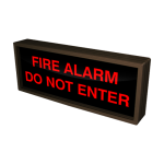 Signal-Tech 38693 SBL718R-A712/120-277VAC "FIRE ALARM DO NOT ENTER" Indoor Blank-out LED Backlit Sign