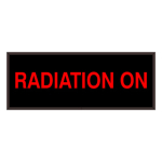 Signal-Tech 38696 SBL718R-C779/120-277VAC "RADIATION ON" Indoor Blank-out LED Backlit Sign