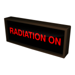 Signal-Tech 38696 SBL718R-C779/120-277VAC "RADIATION ON" Indoor Blank-out LED Backlit Sign