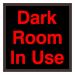 Signal-Tech 38698 SBL1212R-A301/120-277VAC "Dark Room In Use" Indoor Blank-out LED Backlit Sign