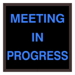 Signal-Tech 38699 SBL1212B-A267/120-277VAC "MEETING IN PROGRESS" Indoor Blank-out LED Backlit Sign