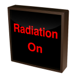 Signal-Tech 38702 SBL1212R-C779/120-277VAC "RADIATION ON" Indoor Blank-out LED Backlit Sign