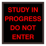 Signal-Tech 38703 SBL1212R-E928/120-277VAC "STUDY IN PROGRESS DO NOT ENTER" Indoor Blank-out LED Backlit Sign