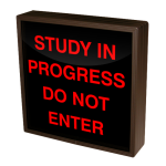 Signal-Tech 38703 SBL1212R-E928/120-277VAC "STUDY IN PROGRESS DO NOT ENTER" Indoor Blank-out LED Backlit Sign