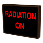 Signal-Tech 38706 SBL1418R-C779/120-277VAC "RADIATION ON" Indoor Blank-out LED Backlit Sign