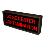 Signal-Tech 38716 SBL718R-D960/120-277VAC "DO NOT ENTER CONTAMINATION" Indoor Blank-out LED Backlit Sign