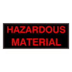 Signal-Tech 38721 SBL718R-E377/120-277VAC "HAZARDOUS MATERIAL" Indoor Blank-out LED Backlit Sign