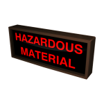 Signal-Tech 38721 SBL718R-E377/120-277VAC "HAZARDOUS MATERIAL" Indoor Blank-out LED Backlit Sign