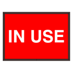 Signal-Tech 38728 SBLF811W-195R/120-277VAC "IN USE" Indoor LED Backlit Sign