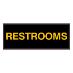 Signal-Tech 38733 SBL718A-966/120-277VAC "RESTROOMS" Indoor Blank-out LED Backlit Sign
