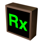 Signal-Tech 38740 SBL77G-E755/120-277VAC "Rx" Indoor Blank-out LED Backlit Sign