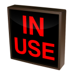 Signal-Tech 38750 SBL1212R-195/120-277VAC "IN USE" Indoor Blank-out LED Backlit Sign