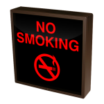 Signal-Tech 38755 SBL1212R-953/120-277VAC "NO SMOKING w/Symbol" Indoor Blank-out LED Backlit Sign