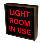 Signal-Tech 38758 SBL1212R-C882/120-277VAC "LIGHT ROOM IN USE" Indoor Blank-out LED Backlit Sign