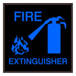 Signal-Tech 38759 SBL1212B-C896/120-277VAC "FIRE EXTINGUISHER w/FIRE EXTINGUISHER SYMBOL" Indoor Blank-out LED Backlit Sign