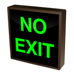 Signal-Tech 38760 SBL1212G-815/120-277VAC "NO EXIT" Indoor Blank-out LED Backlit Sign