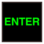 Signal-Tech 38769 SBL1212G-185/120-277VAC "ENTER" Indoor Blank-out LED Backlit Sign