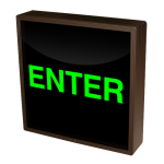 Signal-Tech 38769 SBL1212G-185/120-277VAC "ENTER" Indoor Blank-out LED Backlit Sign