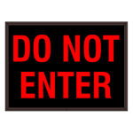 Signal-Tech 38774 SBL811R-130/120-277VAC "DO NOT ENTER" Indoor Blank-out LED Backlit Sign