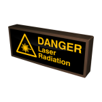 Signal-Tech 38791 SBL718A-H525/120-277VAC "DANGER Laser Radiation w/ Symbol" Indoor Blank-out LED Backlit Sign